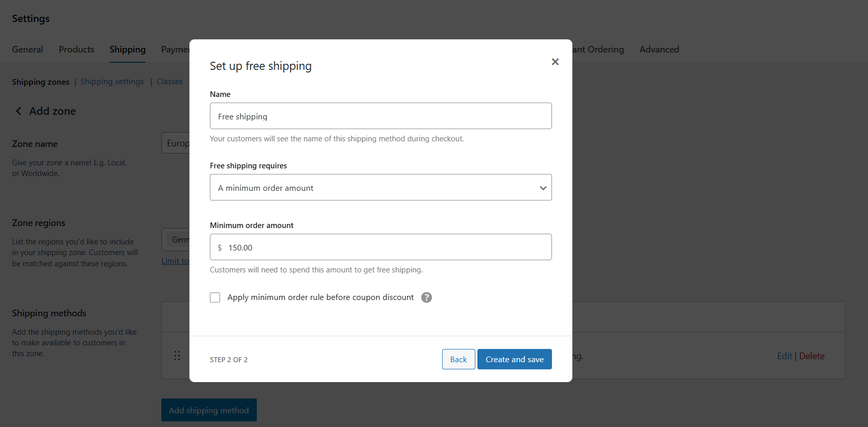 WooCommerce international shipping - 4
