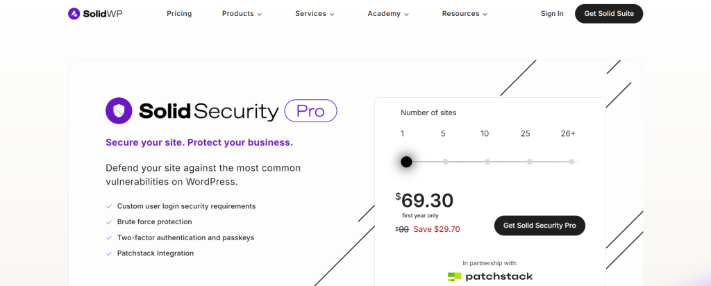 WooCommerce security plugins - Solid Security Pro