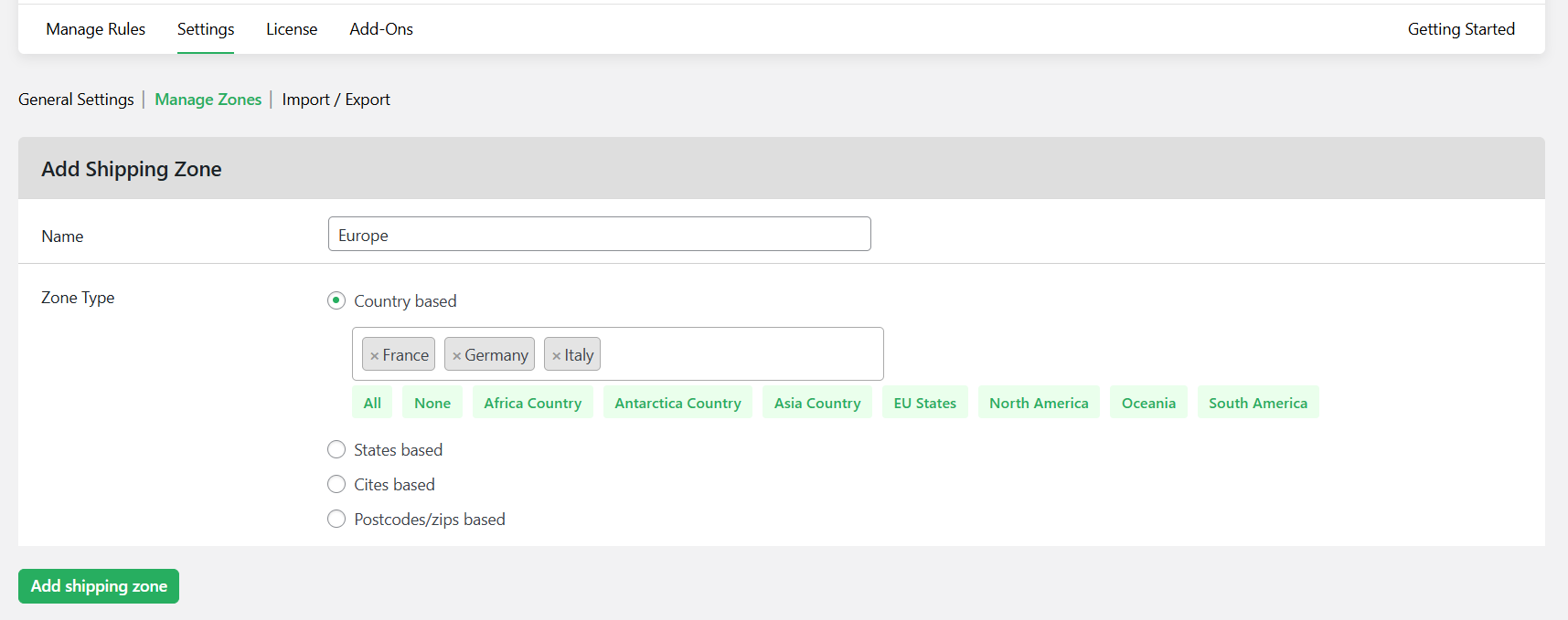 WooCommerce worldwide shipping - 10