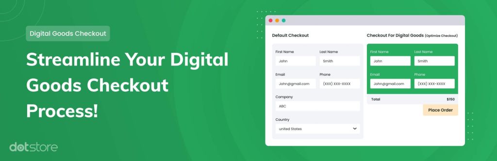 Digital Goods (Checkout Field Editor) for WooCommerce Checkout