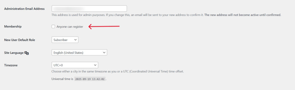 WooCommerce Admin - General Settings Anyone can register