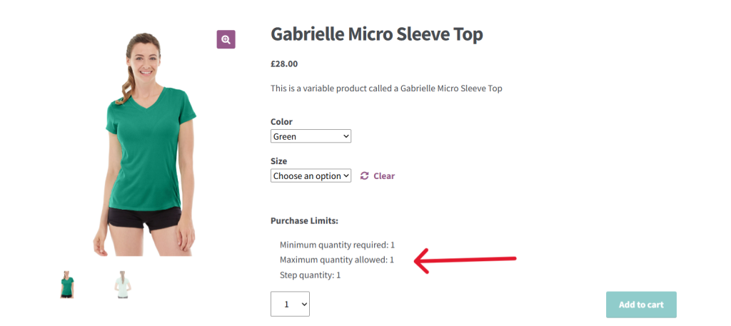 WooCommerce limit cart quantity to 1 - product page