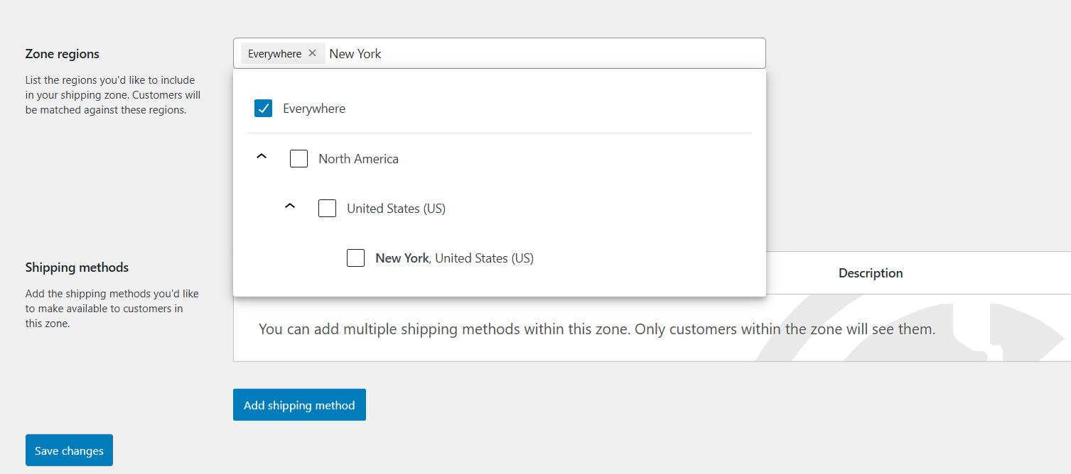 How do I add flat rate shipping in woocommerce - default settings 1