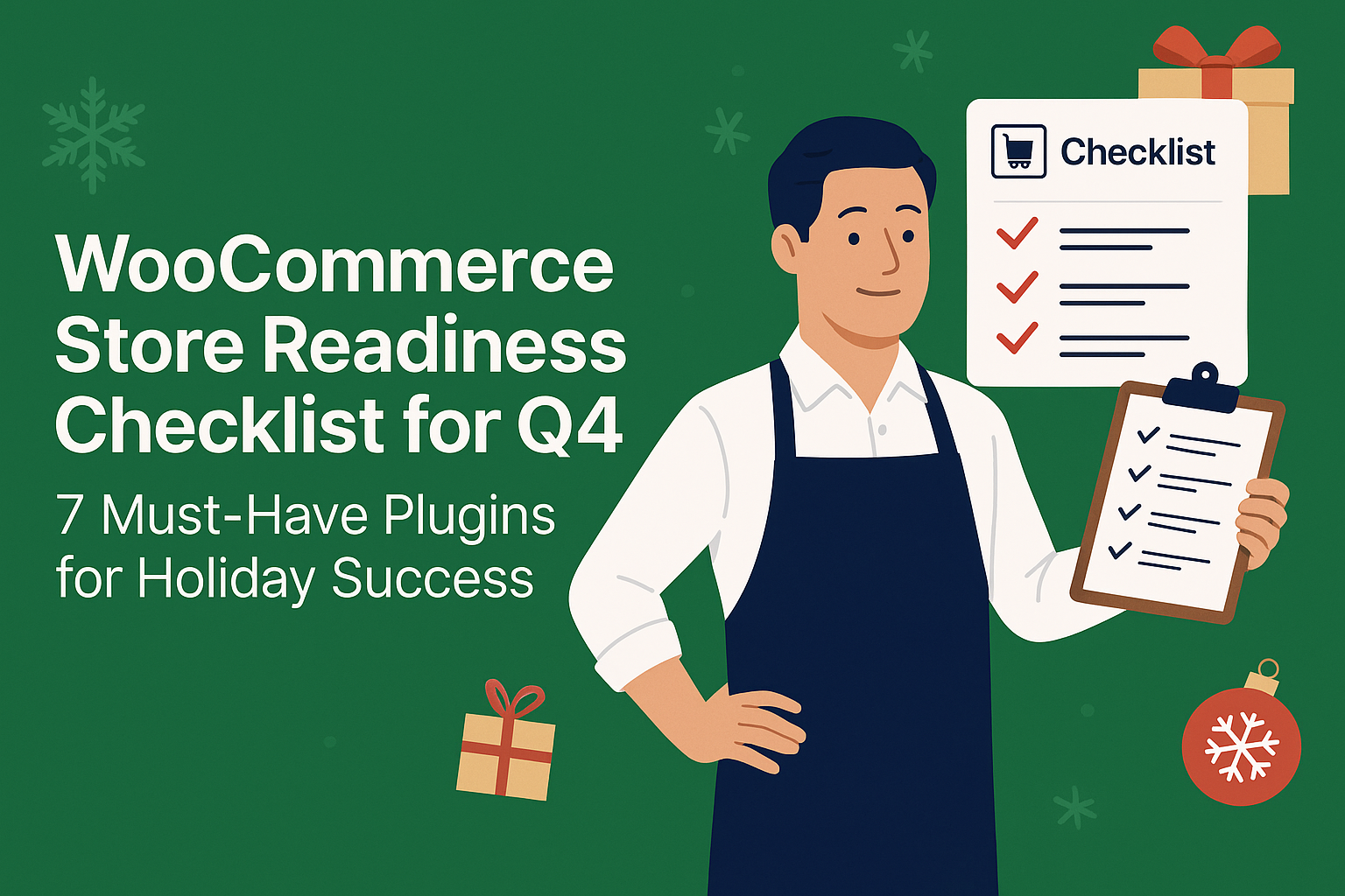 Blog Title Image: WooCommerce Store Readiness Checklist for Q4: 7 Must-Have Plugins for Holiday Success