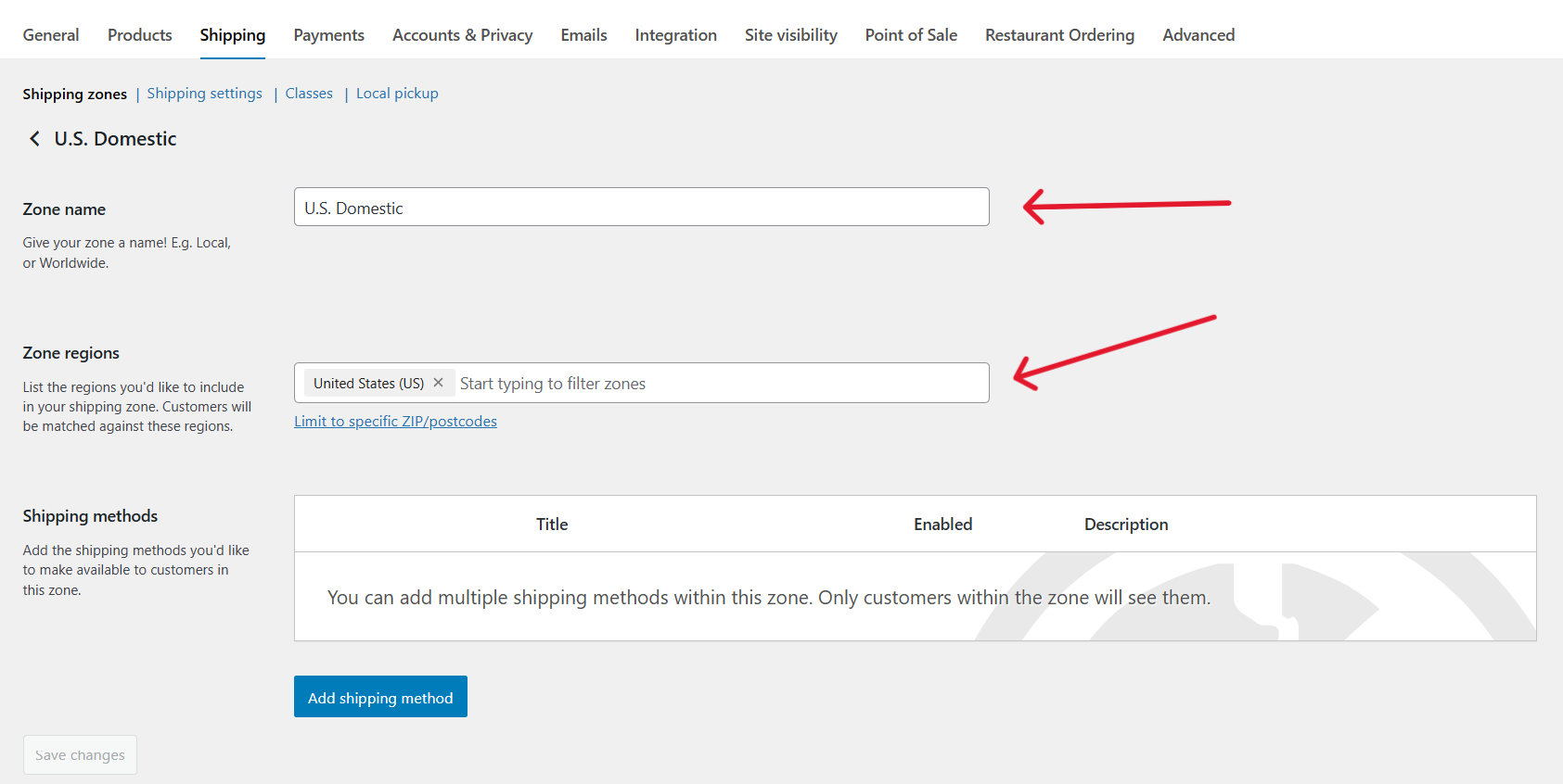 WooCommerce shipping tutorial - 3
