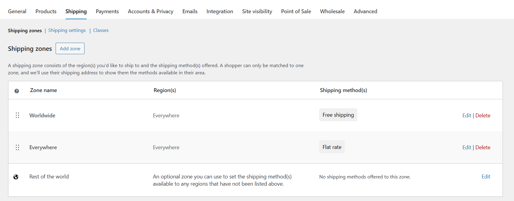 Set up WooCommerce store pickup - default method 1