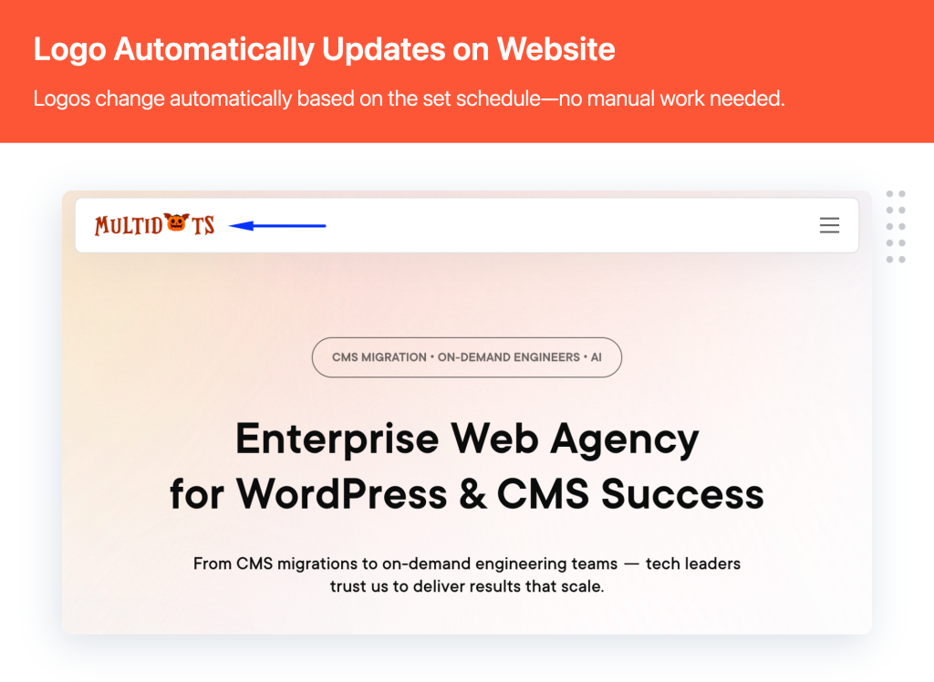 Multidots Doodle WordPress Logo Changer Plugin set up event-based logo changes