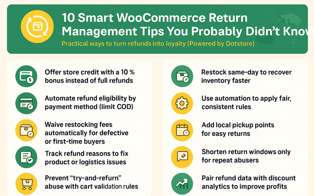 WooCommerce return tips