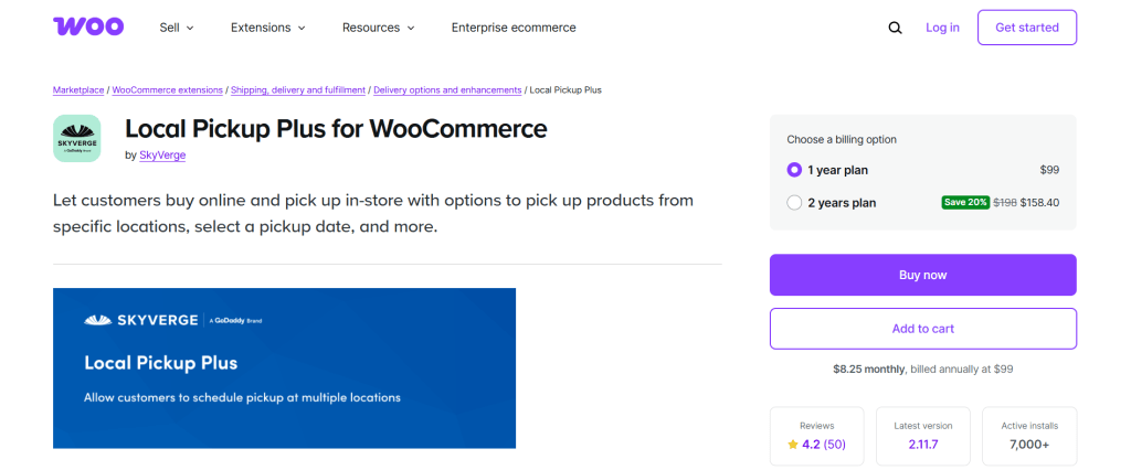 WooCommerce store pickup plugin - Local Pickup Plus for WooCommerce by Skyverge