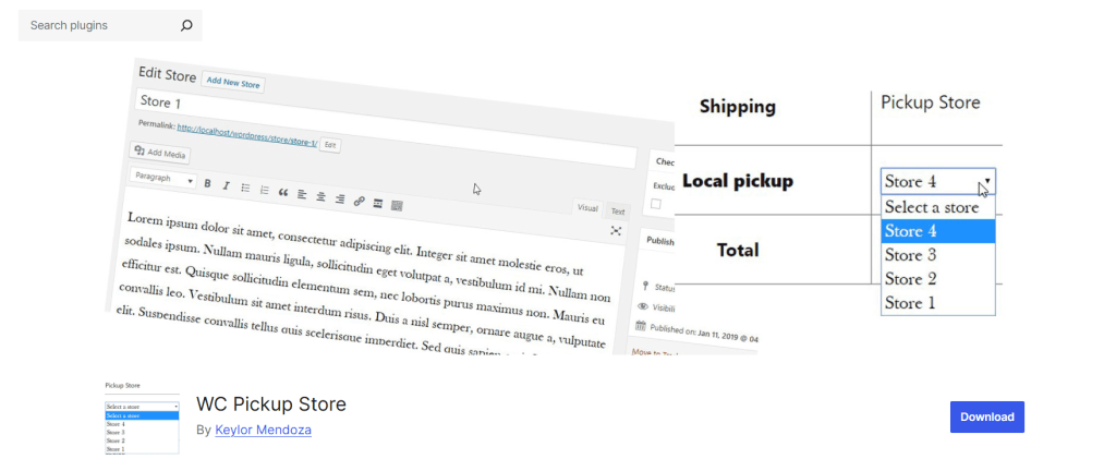 WooCommerce store pickup plugin - WC Pickup Store by Keylor Mendoza
