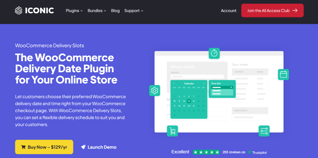 WooCommerce store pickup plugins - WooCommerce Delivery Slots by Iconic