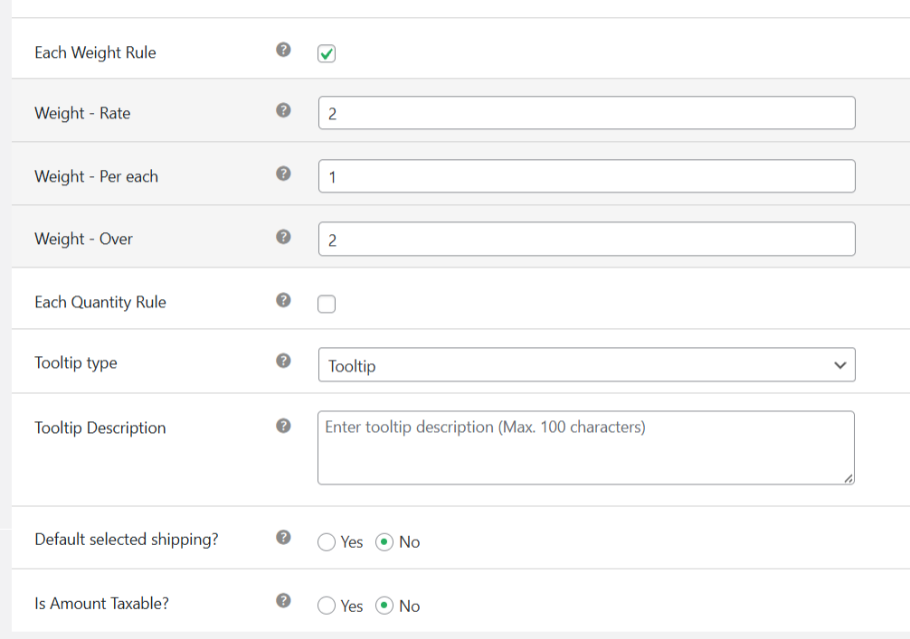assign shipping by dimensions WooCommerce - 2