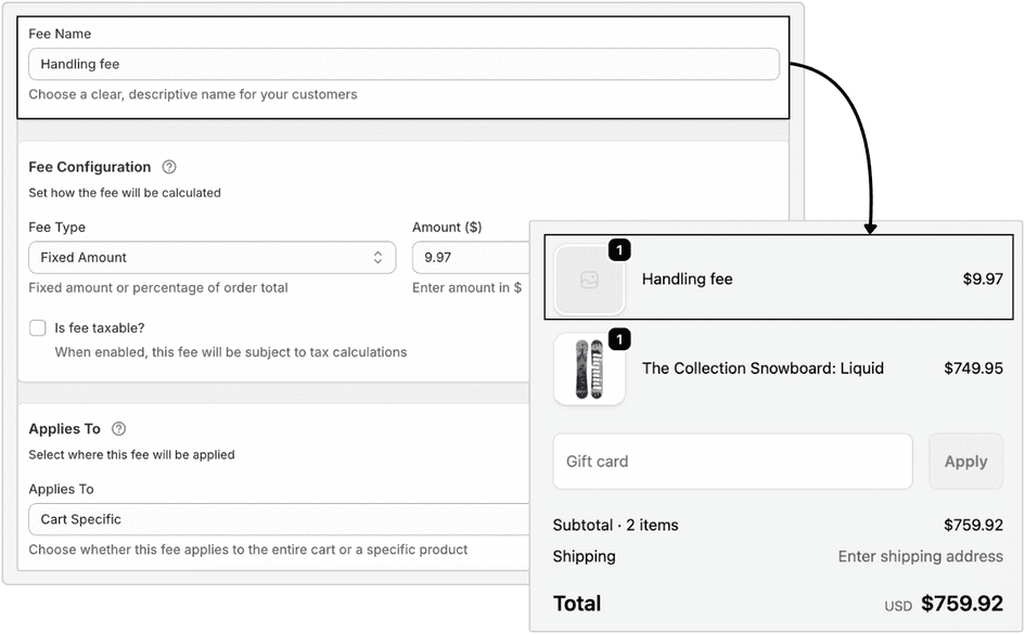 Extra Fees Manager - Key Feature 1
