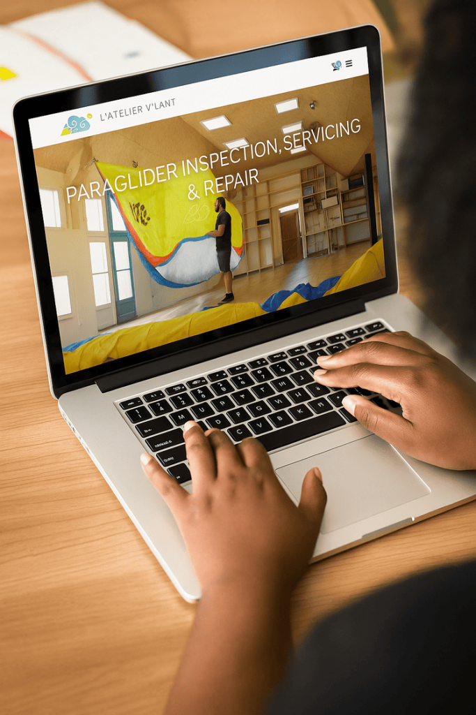 Lateliervolan client website baner