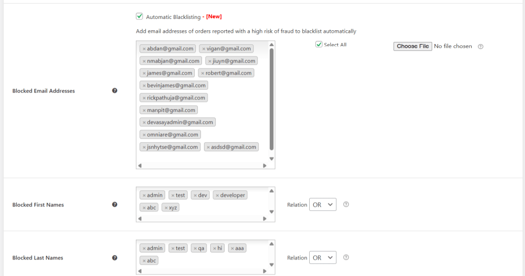 WooCommerce Fraud Prevention plugin - blacklist users