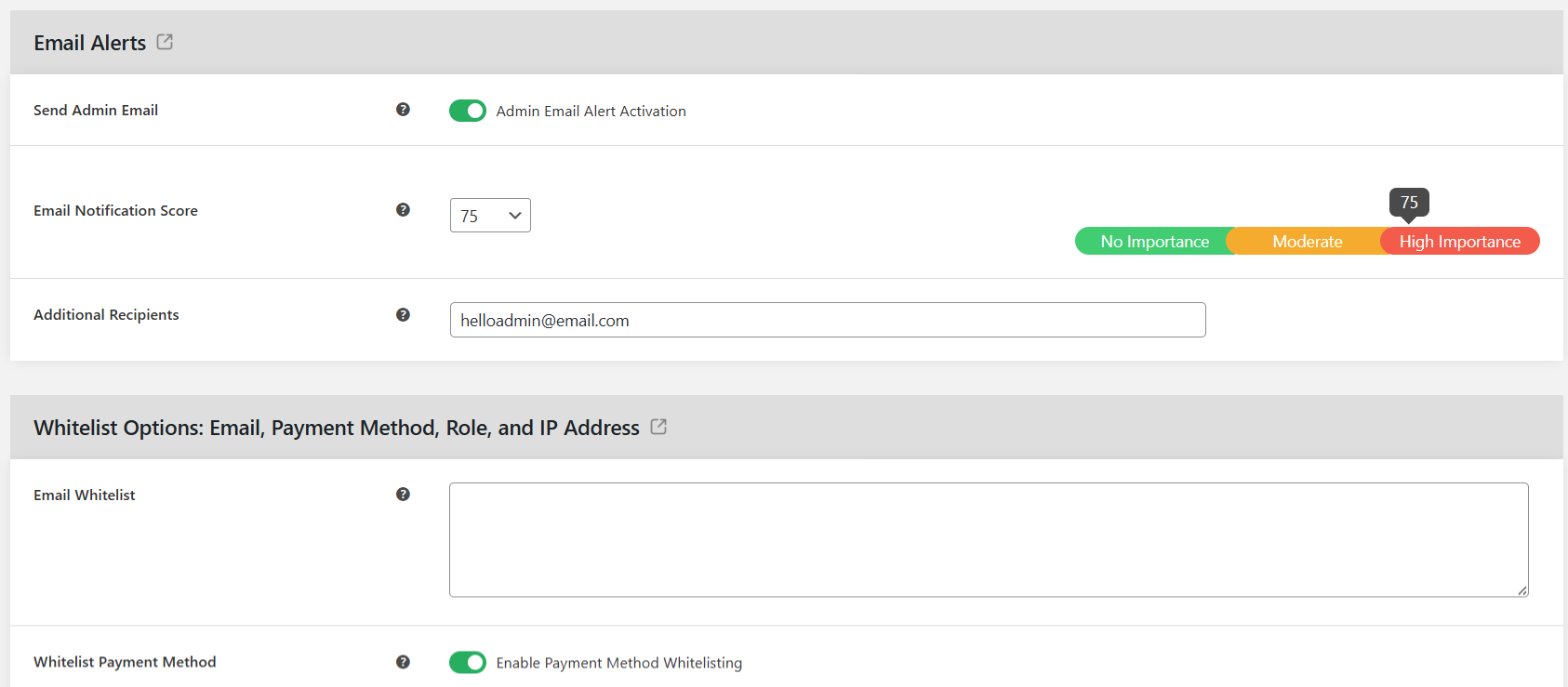 WooCommerce anti spam - enable automatic spam checks 3