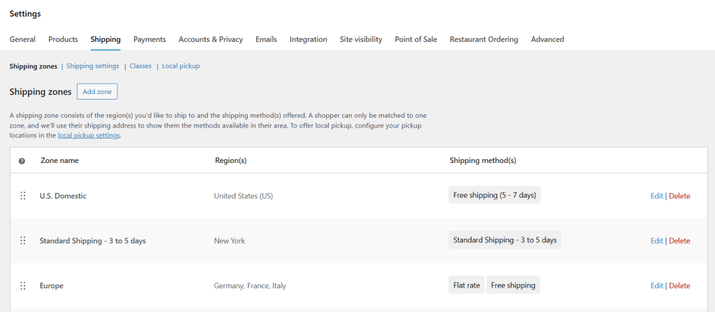 default WooCommerce shipping restrictions - 1