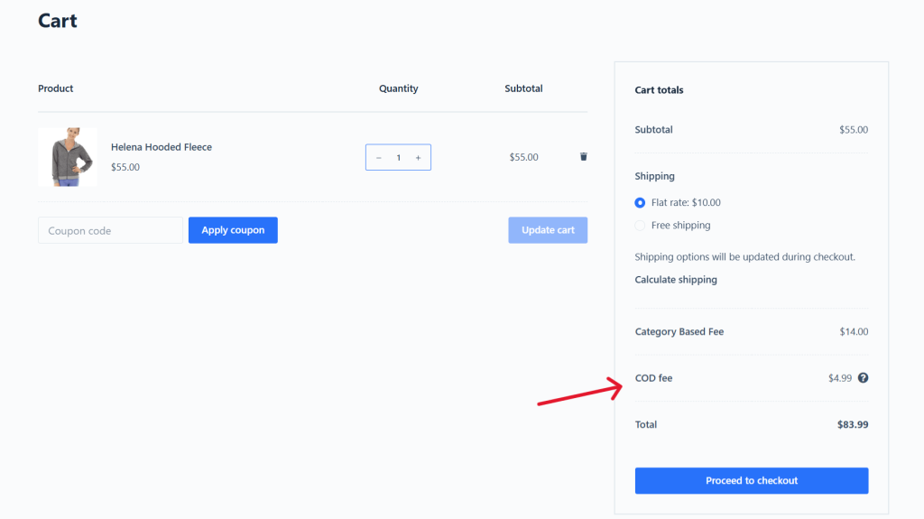 WooCommerce cash on delivery fee