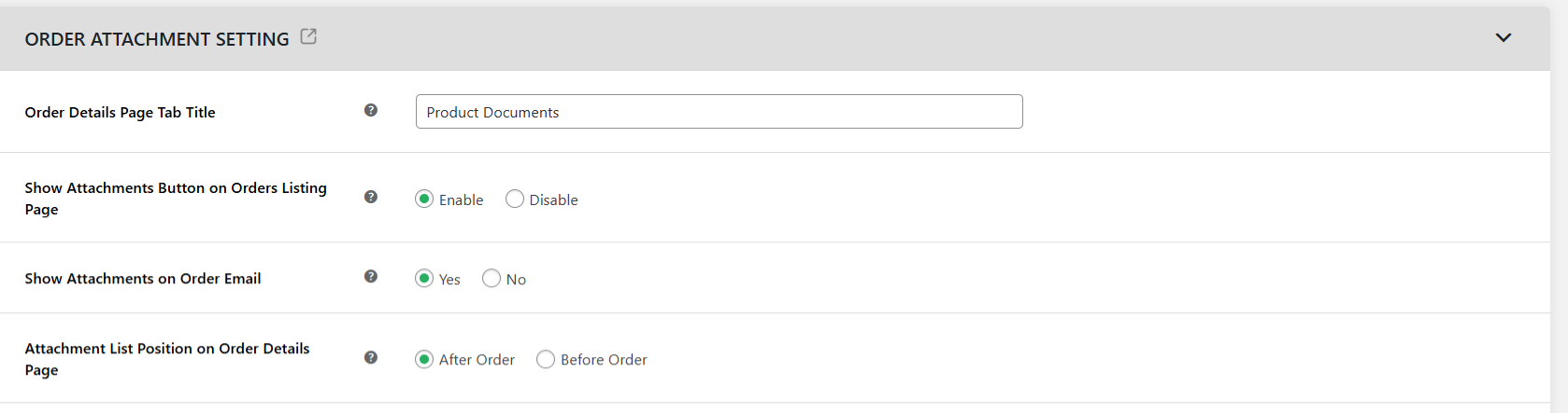 WooCommerce product documents - 2