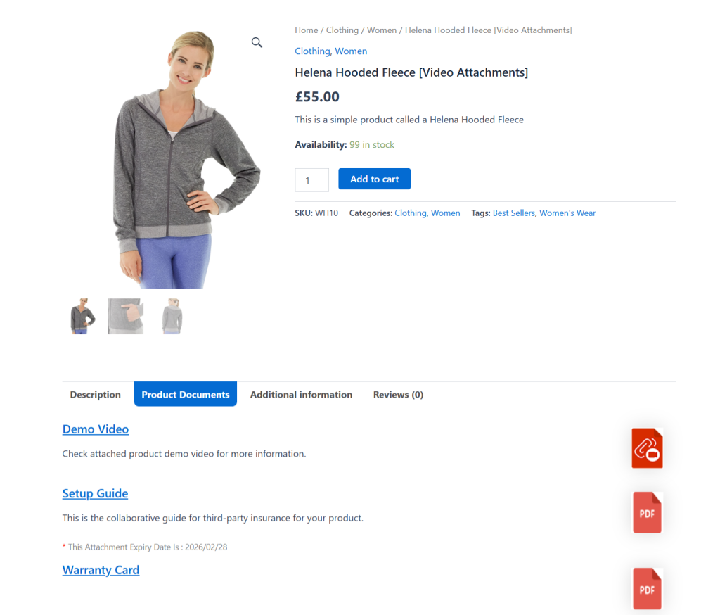 WooCommerce product documents plugin - 2
