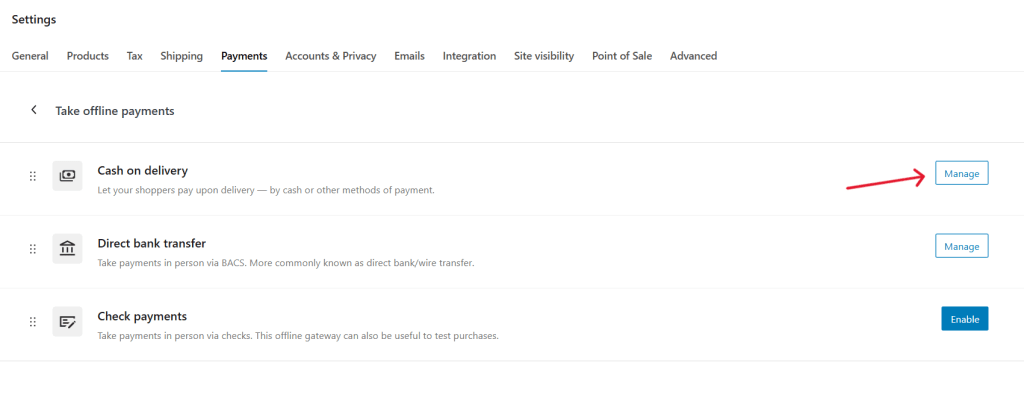cash on delivery WooCommerce