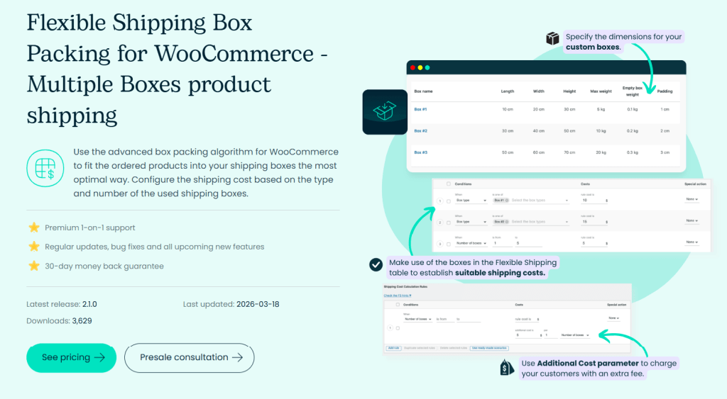 Flexible Shipping Box Packing for WooCommerce by Octolize