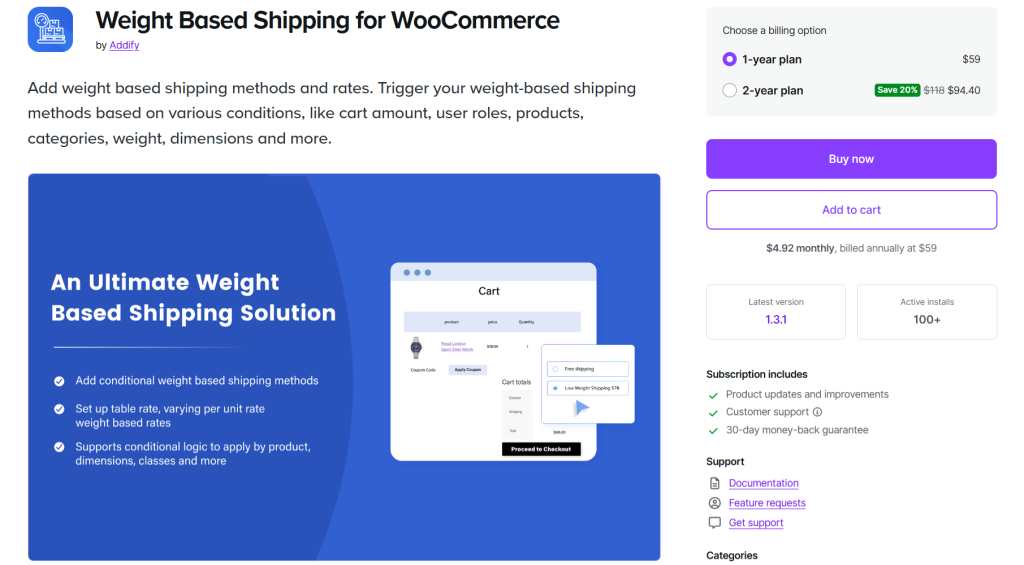 WooCommerce Weight Based Shipping