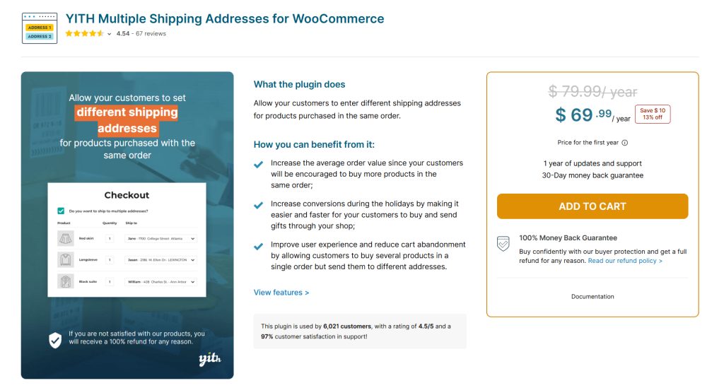YITH Multiple Shipping Addresses for WooCommerce