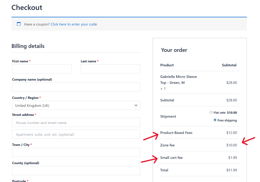 WooCommerce add fee to order