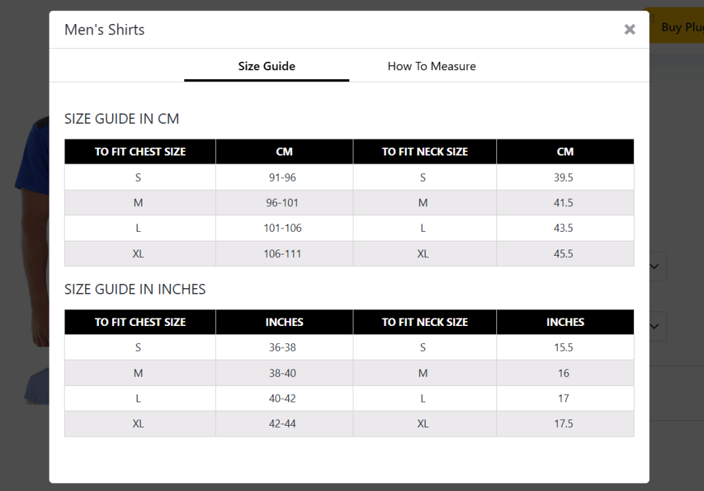 Dotstore WooCommerce Advanced Product Size Charts Plugin - 2