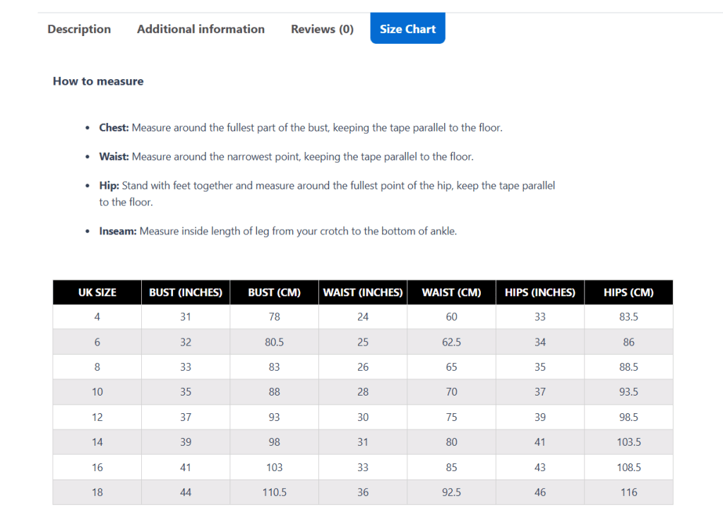 Dotstore WooCommerce Advanced Product Size Charts Plugin - 3