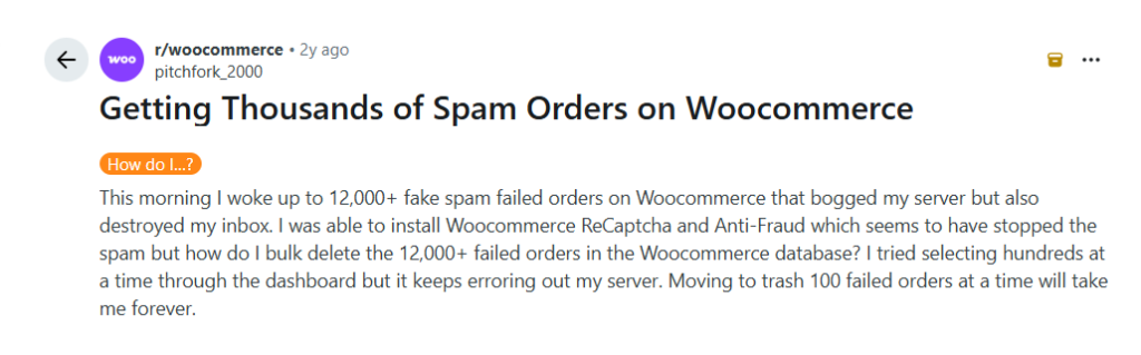 Reddit-thread-Getting-Thousands-of-Spam-Orders-on-Woocommerce-r-woocommerce