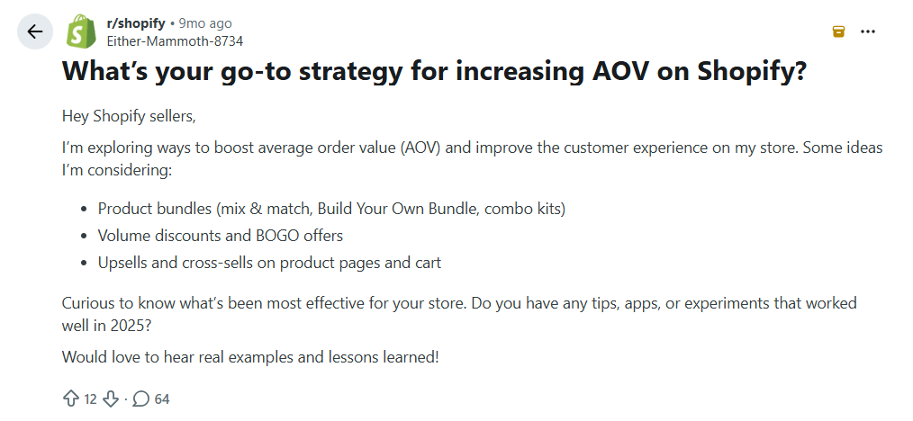 increase aov Shopify store - 1