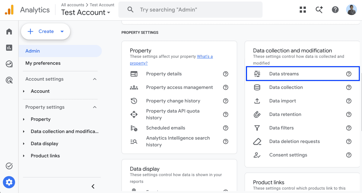 Google Analytics - Data streams