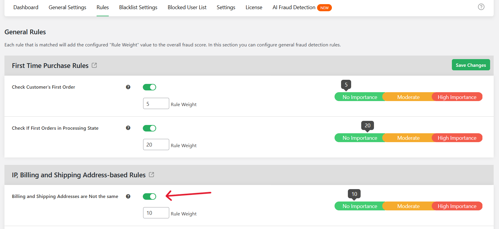 WooCommerce block IP address - fraud detection rules