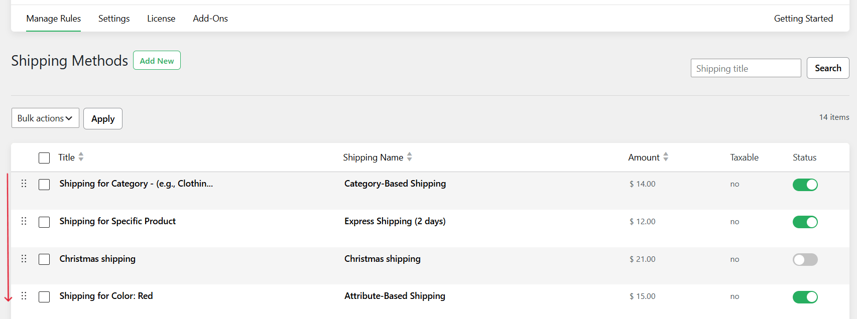 WooCommerce add shipping cost per product - 1