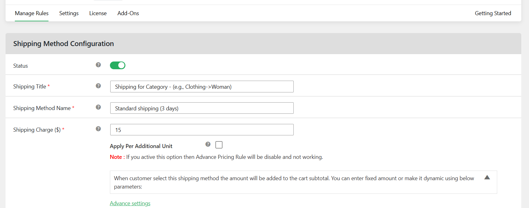 WooCommerce shipping based on product category - 1