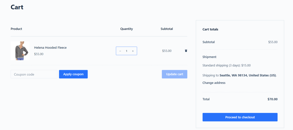 WooCommerce shipping method based on product category - front end view 2