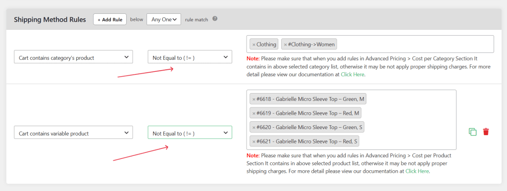 restrict WooCommerce shipping based on product category