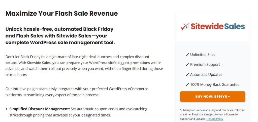 Sitewide Sales by Stranger Studios plugin