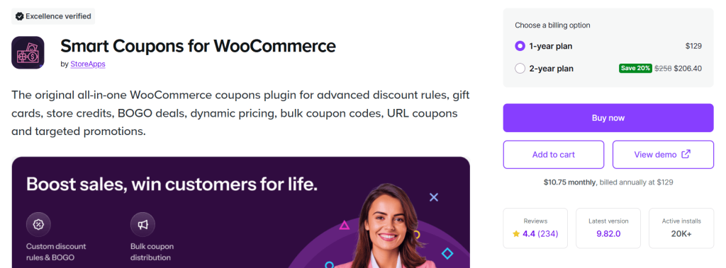 Smart Coupons by StoreApps plugin