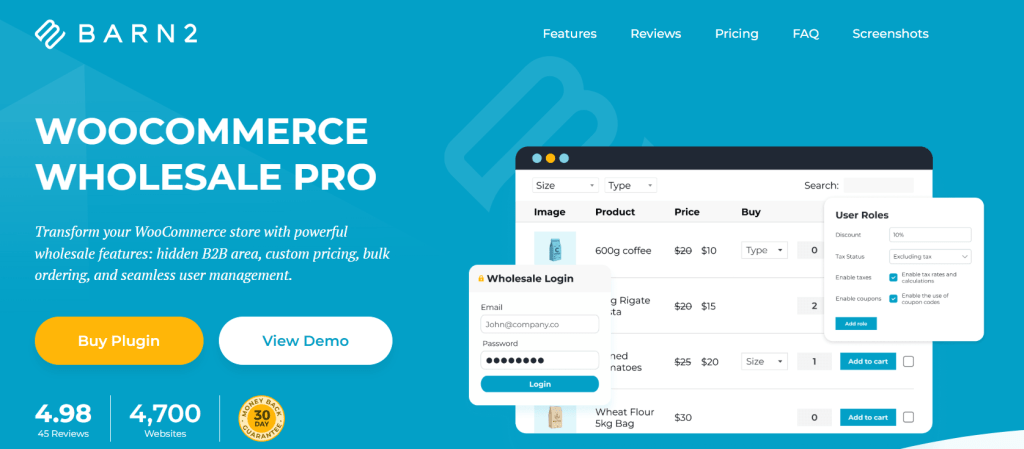 WooCommerce Wholesale Pro by Barn2 plugin