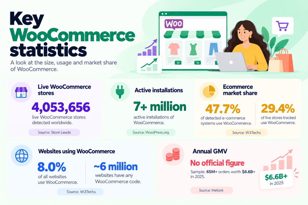 key WooCommerce stats