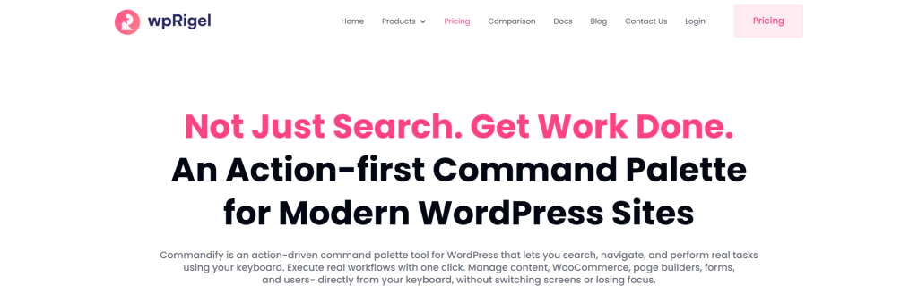 Commandify - WooCommerce admin plugin
