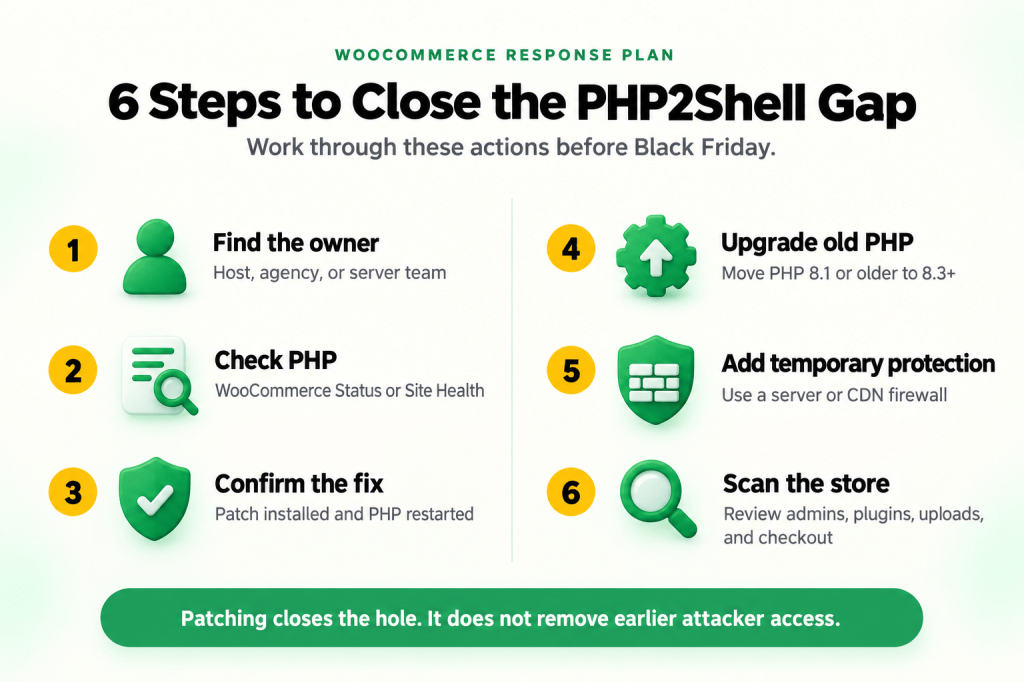 Six Step WooCommerce PHP2Shell Response Plan