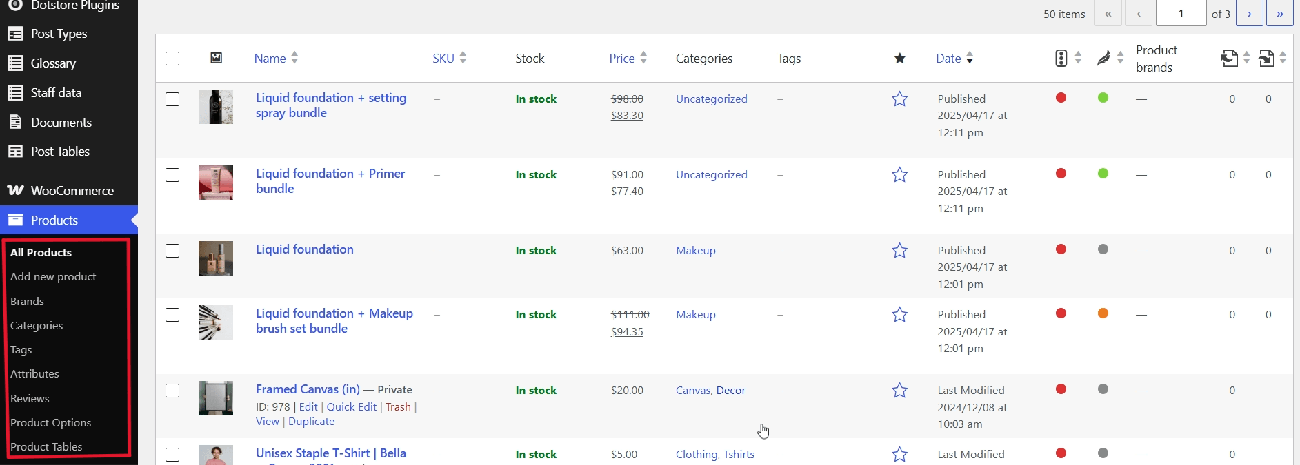 WooCommerce admin dashboard - 3
