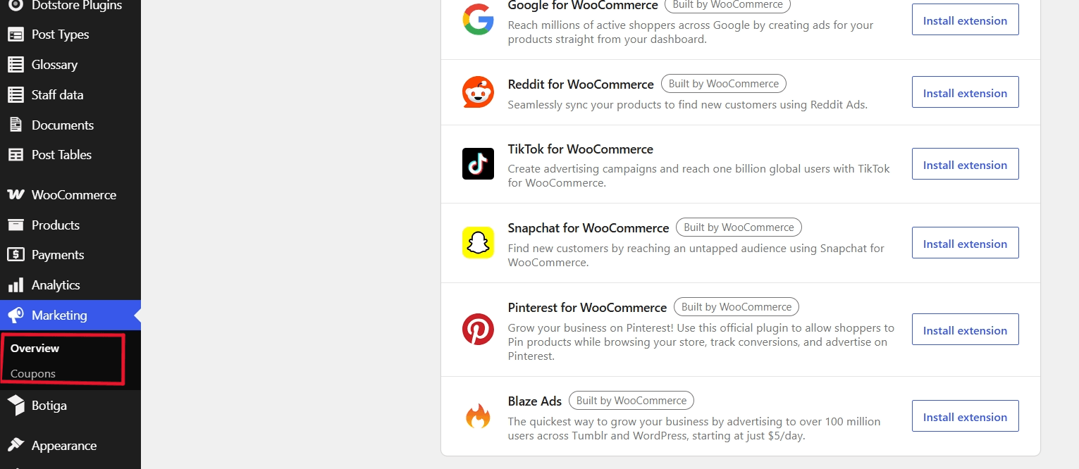 WooCommerce admin dashboard - 5