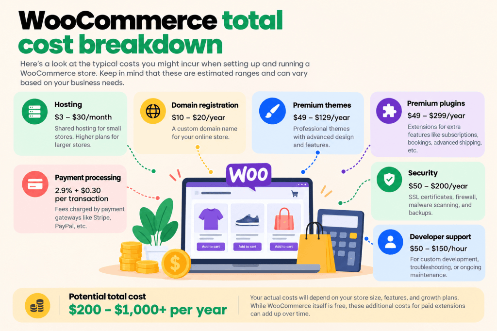 WooCommerce pricing break down