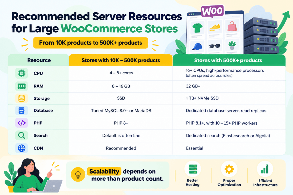 recommended guidelines woocommerce scalability