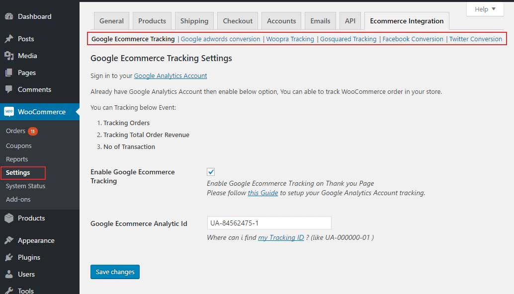 WC Enhanced E-Analytics Integration with Conversion Tracking Plugin